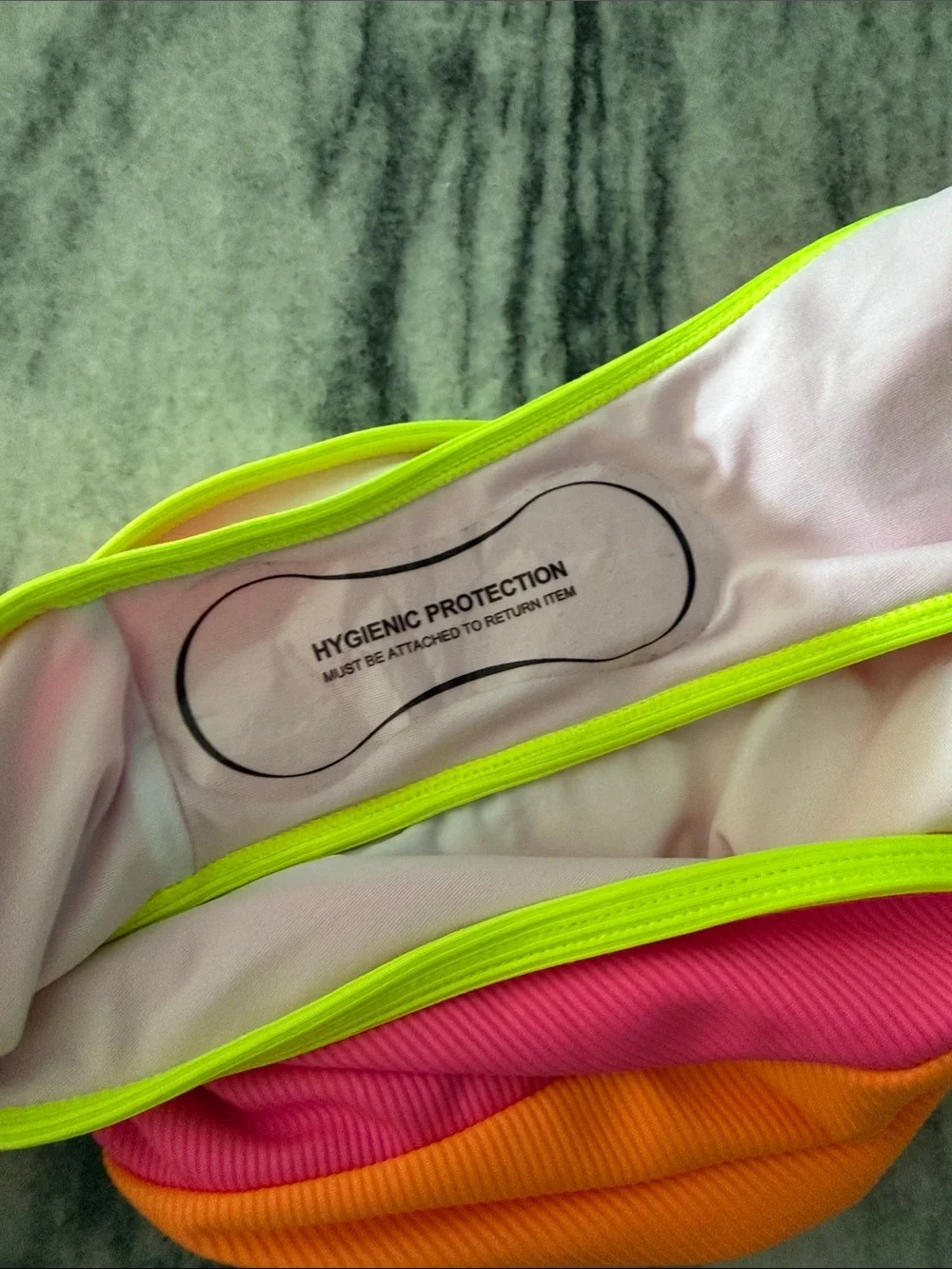 Neon Colorblock High-Waist Bikini Set